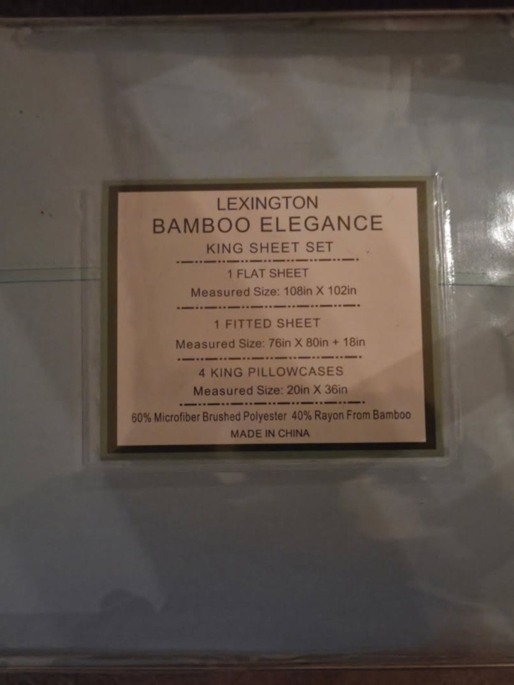 Lexington Bamboo Elegance King Sheet Set - Light Blue
